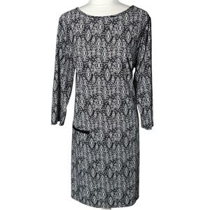Cabana Life Cabana Shift Dress UPF 50 Black White‎ Size 1X